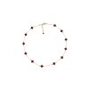 Clover stone necklace (Ruby color)