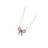 Bow Necklace(Pink tourmaline)