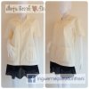 เสื้อช็อป Workshop shirt สีครีม เก็บเอวทรงสวย