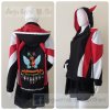 เสื้อรุ่น Custom3สี ดำ-แดง-ขาว BIKER STYLE