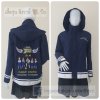 เสื้อรุ่น Custom2สี กรม-ขาว แต่งเส้นชายเสื้อ/ข้อมือ แต่งธนูข้อมือแหลม