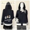 เสื้อรุ่น Custom2สี ดำ-ขาว แต่งเส้นชายเสื้อ/ข้อมือ แต่งธนูข้อมือแหลม