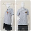 เสื้อช็อป Workshop shirt สีเทาอ่อน(โทนเย็น) เก็บเอวทรงสวย