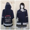 เสื้อรุ่น Custom2สี กรม-ขาว แต่งเส้นชายเสื้อ/กลางแขนซ้าย/หมวก แต่งธนูข้อมือแหลม