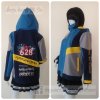 เสื้อรุ่น Custom ตัดต่อ4สี กรม-ฟ้าเข้ม-เทาอ่อน-เหลืองเข้ม ติดบังซิป