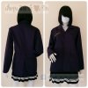 เสื้อช็อป Workshop shirt สีกรม แขนยาว ทรงสวยเก็บเอว(copy)