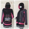 เสื้อรุ่น Custom3สี ดำ-เทาเข้ม-ชมพูเข้ม ผ่าหน้าซ้าย
