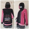 เสื้อรุ่น Custom3สี ดำ-ชมพูเข้ม-ชมพู่อ่อน ผ่าหน้าซ้าย