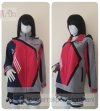 เสื้อรุ่น ตัดต่อ4สี กรม-แดง-เทากลาง-ดำ