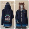 เสื้อรุ่น Custom2สี กรม-ฟ้าเข้ม แต่งเส้นชายเสื้อ/กลางแขน2ข้าง/หมวก แต่งธนูข้อมือแหลม