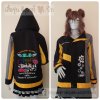 เสื้อรุ่น Custom3สี ดำ-เทากลาง-เหลืองเข้ม ผ่าหน้าซ้าย แต่งแถบเฉียงหน้าขวา