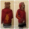 เสื้อรุ่น Custom2สี เลือดหมู-เทาเข้ม แต่งเส้นชายเสื้อ/ข้อมือ แต่งธนูข้อมือแหลม