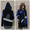 เสื้อรุ่น Custom ตัดต่อ4สี ดำ-กรม-น้ำเงิน-ขาว ติดบังซิป