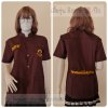 เสื้อช็อปคอจีน Workshop shirt สีน้ำตาล เก็บเอวทรงสวย