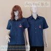 เสื้อซาฟารี สีฟ้าคราม เข้ารูปทรงสวย