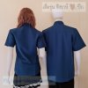 เสื้อซาฟารี สีฟ้าคราม เข้ารูปทรงสวย