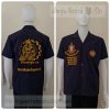 เสื้อช็อป Workshop shirt สีกรม เก็บเอวทรงสวย