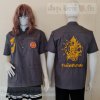 เสื้อช็อปคอจีน Workshop shirt สีเทาเข้ม เก็บเอวทรงสวย