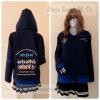 เสื้อรุ่น Custom2สี กรม-น้ำเงิน แต่งเส้นชายเสื้อ/กลางแขนซ้าย/หมวก แต่งธนูข้อมือแหลม
