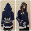 เสื้อรุ่น Custom2สี กรม-ขาว แต่งเส้นชายเสื้อ/ข้อมือ/หมวก แต่งธนูข้อมือแหลม