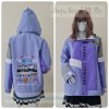 เสื้อรุ่น Custom ตัดต่อ4สี ม่วงอ่อน-ม่วงกลาง-เทาอ่อน-ขาว ติดบังซิป