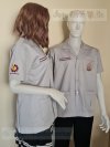 เสื้อช็อป Workshop shirt สีเทาอ่อน(โทนร้อน) เก็บเอวทรงสวย