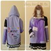 เสื้อรุ่น Custom ตัดต่อ4สี ม่วงอ่อน-ม่วงกลาง-ดำ-ขาว ติดบังซิป