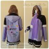เสื้อรุ่น Custom ตัดต่อ4สี ม่วงอ่อน-ม่วงกลาง-ดำ-ขาว ติดบังซิป