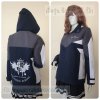 เสื้อรุ่น Custom3สี กรม-เทาเข้ม-ขาว แต่งหน้าหลังแขน ไม่ติดบังซิป