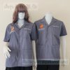 เสื้อช็อป Workshop shirt สีเทากลาง เก็บเอวทรงสวย