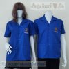 เสื้อช็อป Workshop shirt สีน้ำเงินอ่อน เก็บเอวทรงสวย