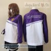 เสื้อรุ่น Standard ขาว-ม่วงเข้ม แต่งเฉียงหน้าหลัง