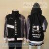 เสื้อรุ่น Custom ผ้าหน้าซ้าย ตัดต่อ4สี ดำ-เทาเข้ม-เทาอ่อน-ขาว ติดบังซิป