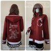 เสื้อรุ่น Custom2สี เลือดหมู-ขาว แต่งเส้น ข้อมือ/หมวก