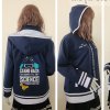 เสื้อรุ่น Custom2สี กรม-ขาว แต่งเส้น ชายเสื้อ/ข้อมือ/หมวก