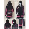 เสื้อรุ่น Custom3สี ดำ-เทาเข้ม-ชมพูเข้ม ผ่าหน้าซ้าย