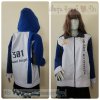 เสื้อรุ่น Custom3สี ขาว-น้ำเงิน-เทาเข้ม ตัดต่อหน้าหลังแขน