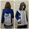 เสื้อรุ่น Custom3สี ขาว-น้ำเงิน-เทาเข้ม ตัดต่อหน้าหลังแขน