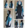 เสื้อรุ่น Custom3สี ดำ-ฟ้า-ขาว BIKER STYLE