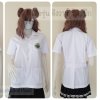 เสื้อช็อป Workshop shirt สีขาว เก็บเอวทรงสวย