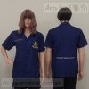 เสื้อช็อป Workshop shirt สีกรมสว่าง เก็บเอวทรงสวย