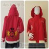เสื้อรุ่น Custom2สี แดง-ครีม แต่งเส้น ข้อมือ/หมวก