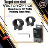34mm X-Accu 1.0" Profile Picatinny Scope Rings