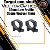 VECTOR OPTICS 30mm Low Profile Scope Weaver Rings