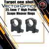 VECTOR OPTICS 25.4mm 1" High Profile Scope Weaver Rings