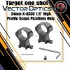 VECTOR OPTICS 34mm X-ACCU 1.6" High Profile Scope Picatinny Ring