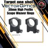VECTOR OPTICS 30mm High Profile Scope Weaver Rings