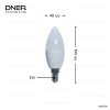 DNER หลอดไฟ LED CANDLE 5W ขั้ว E14