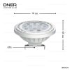 DNER หลอดไฟ LED AR111  15W ขั้ว G53