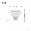 DNER หลอดไฟ LED MR16  5W 220V ขั้ว GU5.3